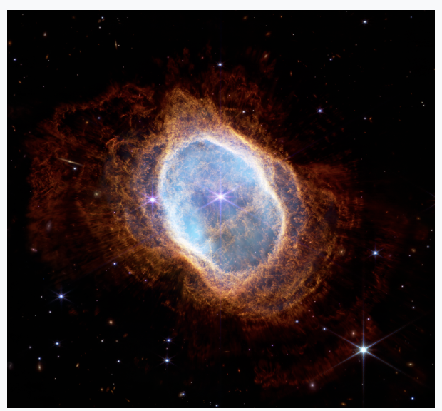NASA published JWST image of NGC 3132 Southern Ring Nebula for comparison