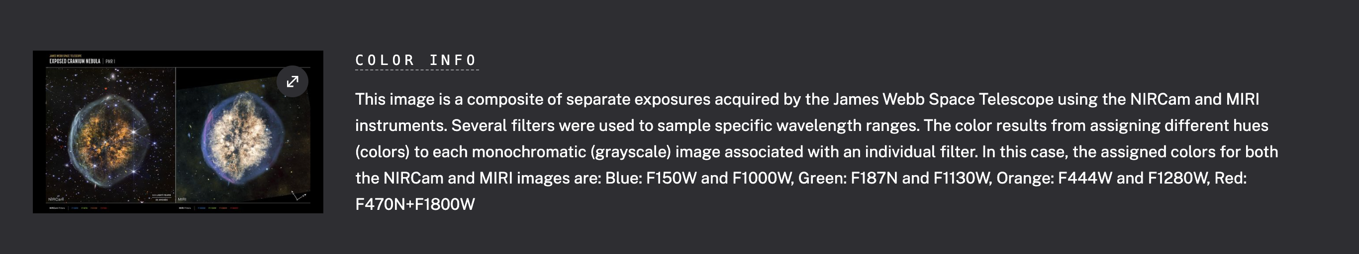 NASA's color channel assignments — I don't understand how they chose these